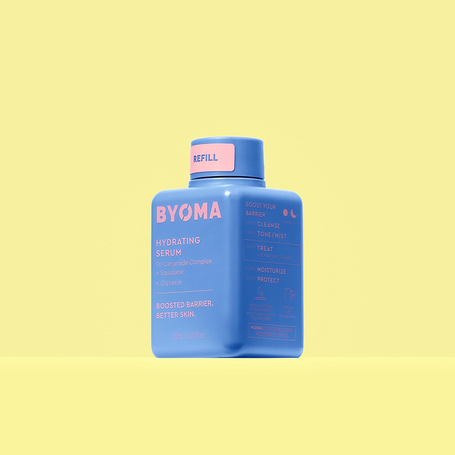 BYOMA Hydrating Serum Refill - Barrier Repair Serum - Moisturizing Face Serum with Squalane, Glycerin & Ceramides for Glowing, Dewy Skin - Hydrating Facial Serum for Dry Skin - 1.01 fl. oz Refill : Beauty & Personal Care