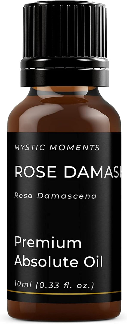 Mystic Moments | Rose Damask Absolute Oil 10ml (Rosa Damascena) Pure & Natural Absolute Oil for Skincare, Perfumery & Aromatherapy