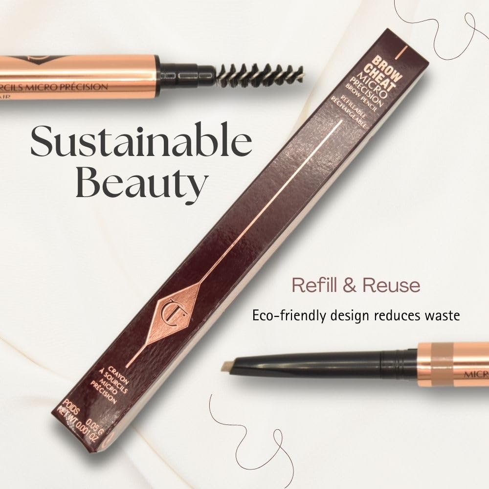 Charlotte Tilbury Brow Cheat Micro Brow Pencil Light Blonde - Cool Undertones For Fair, Red And Light Blonde Brows : Beauty & Personal Care