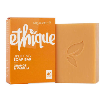 Ethique Uplifting Sweet Orange & Vanilla Soap Bar - Body Wash For All Skin Types - Plastic-Free, Vegan, Cruelty-Free, Eco-Friendly, 4.23 Oz (Pack Of 1)