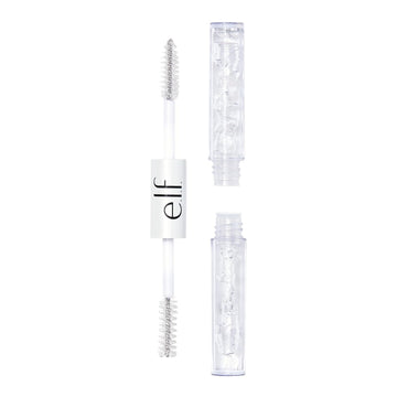 E.L.F. Clear Brow & Lash Mascara, Dual-Sided Brushable Clear Gel For Groomed Brows & Eyelashes, Long-Wear Conditioning Formula, Vegan & Cruelty-Free