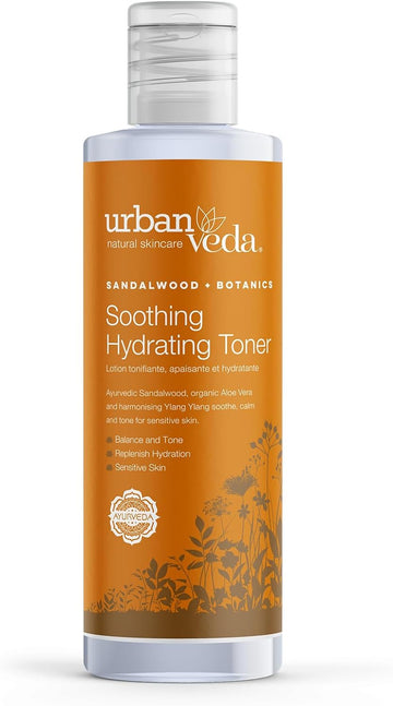 Urban Veda Soothing Hydrating Face Toner | Soothing And Calming| For Dry, Mature, Sensitive & Inflamed Skin | Contains Sandalwood, Organic Aloe Vera & Rose Water |Daily Simple Toner For Face |150 Ml