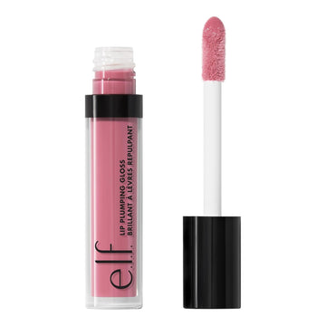 E.L.F., Lip Plumping Gloss, Hydrating, Nourishing, Invigorating, High-Shine, Plumps, Volumizes, Cools, Soothes, Sparkling Rosé, Shimmer, 0.09 Oz