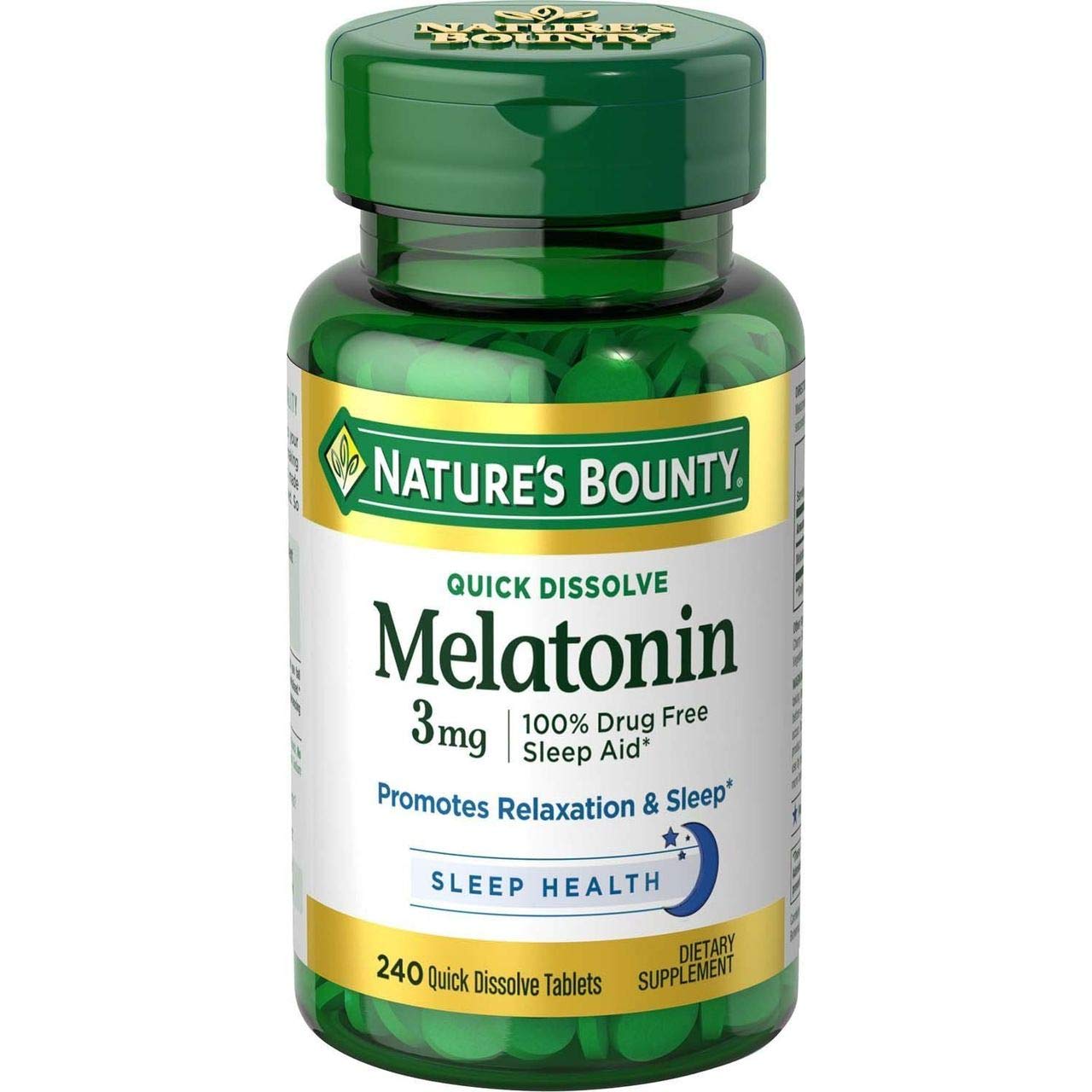 Nature's Bounty Melatonin 3 mg Tablets, 240 Count