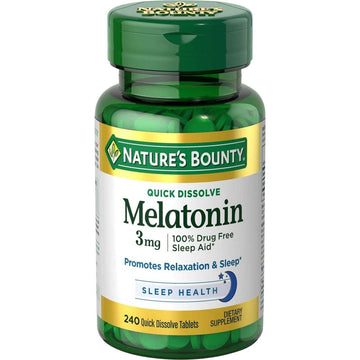 Nature's Bounty Melatonin 3 mg Tablets, 240 Count