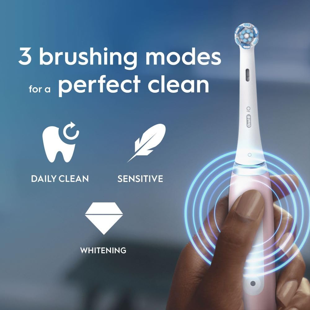 Oral-B iO3 Electric Toothbrushes Adults, 1 Toothbrush Head & Travel Case, 3 Modes with Teeth Whitening, 2 Pin EU Plug, Pink : Amazon.co.uk: Health & Personal Care
