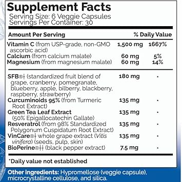 Ultimate Protector+ | High-Orac Nrf2 Activator Antioxidant Supplement | Triple Action | Multiple Plant-Based Nrf2 Activators | Ultra Potent High-Orac Antioxidants | Non-Gmo Vitamin C | 180 Veggie Caps : Health & Household