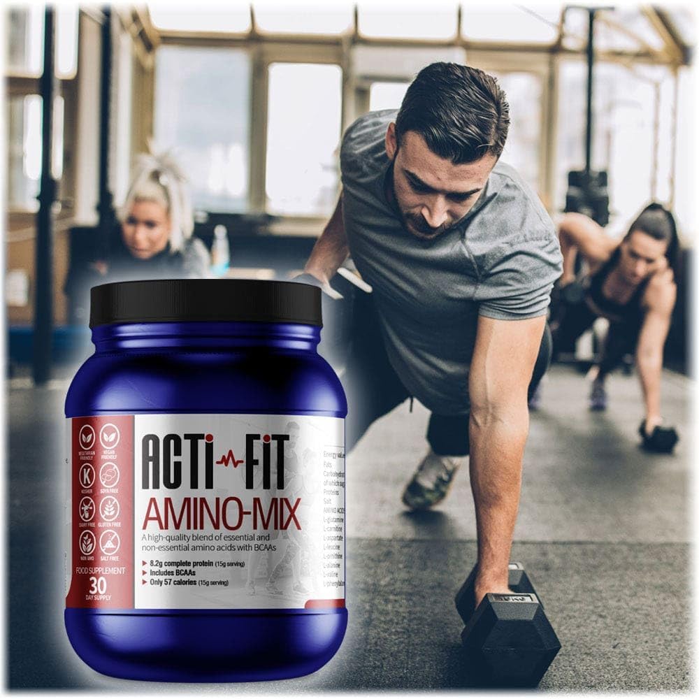 Acti-Fit Amino-Mix | 30-Day Supply | Includes All 8 Essential Amino Acids & Bcaas | Suitable For Vegans