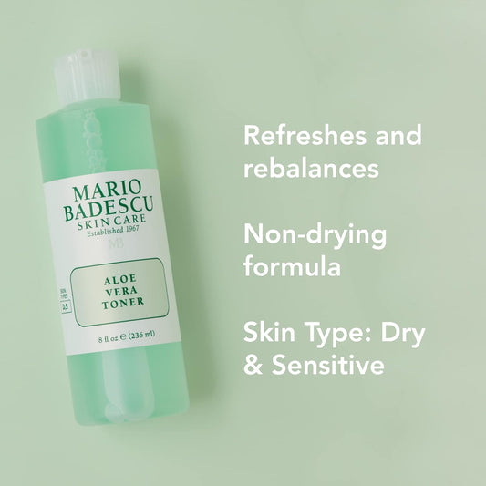 Mario Badescu Aloe Vera Toner For Face | Hydrating Facial Toner For Dry And Sensitive Skin | Gentle Astringent For Face With Aloe Vera To Soothe, Refresh, And Balance Skin | Skincare For Men And Women
