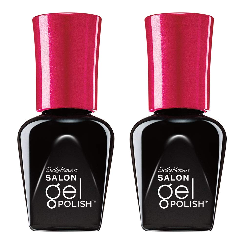 Sally Hansen Salon Gel Polish Nail Lacquer, Back to the Fuchsia, 0.14 Fl Oz (Pack of 2) : Beauty & Personal Care