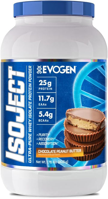 Evogen Isoject - Whey Protein Isolate | Ultra-Pure Whey Protein Powder With Ignitor Enzymes, Bcaas, And Eaas | Enhanced Absorption & Recovery | Strawberry Smoothie | 25 Servings