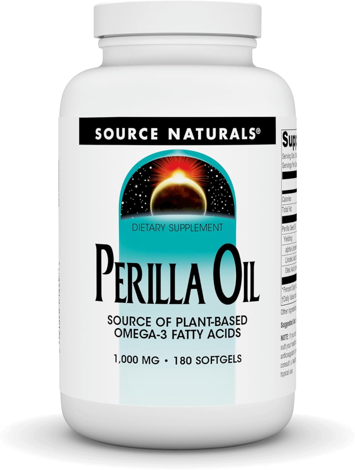 Source Naturals Perilla Oil, Source Of Plant-Based Omega-3 Fatty Acids, 1000 Mg- 180 Softgels