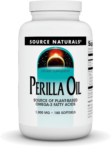 Source Naturals Perilla Oil, Source Of Plant-Based Omega-3 Fatty Acids, 1000 Mg- 180 Softgels