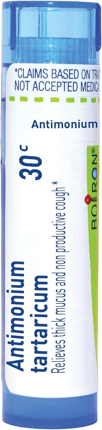 Boiron Antimonium Tartaricum 30C Homeopathic Medicine For Cough - 80 Pellets