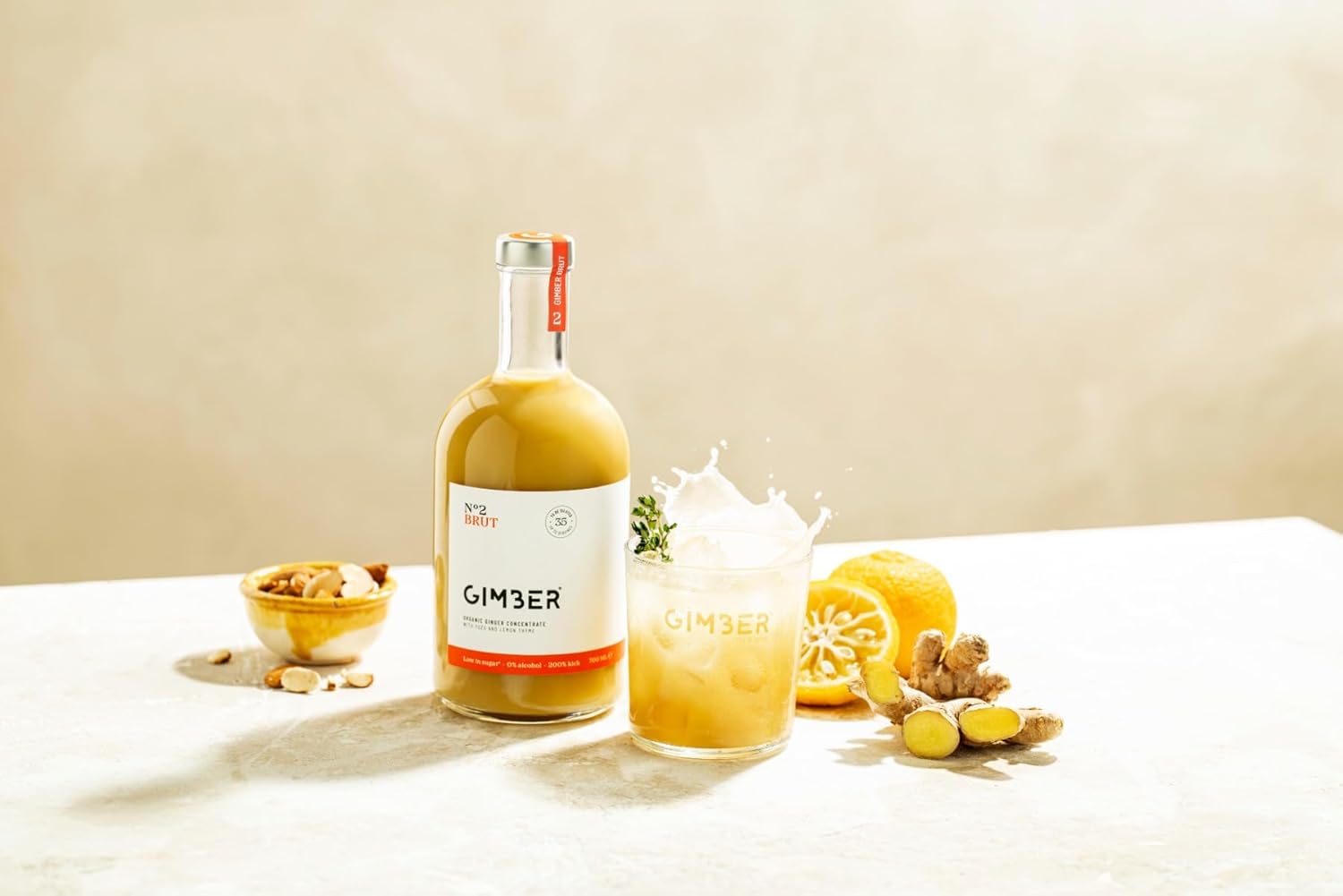 Gimber Organic Ginger Concentrate 500ml | Less Sugar | Alcohol-Free | Made from Ginger, Yuzu Fruit & Lemon Thyme | 10 Pieces (1 Bottle per Piece) : Amazon.co.uk: Grocery