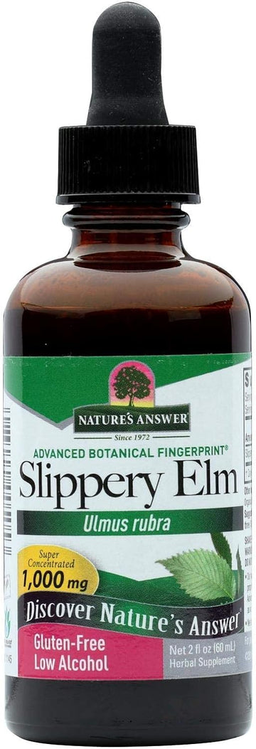 Nature'S Answer Low-Organic-Alcohol Slippery Elm 2 Extract | Herbal Supplement | Supports Mucous Membranes | Demulcent Herb | Kosher | Gluten-Free | Pack Of 1