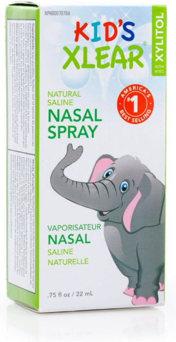 Xlear Kids' Nasal Spray, Natural Saline Nasal Spray for Kids with Xylitol, Daily Nasal Decongestant, Nose Moisturizer, 0.75 fl oz (Pack of 1)