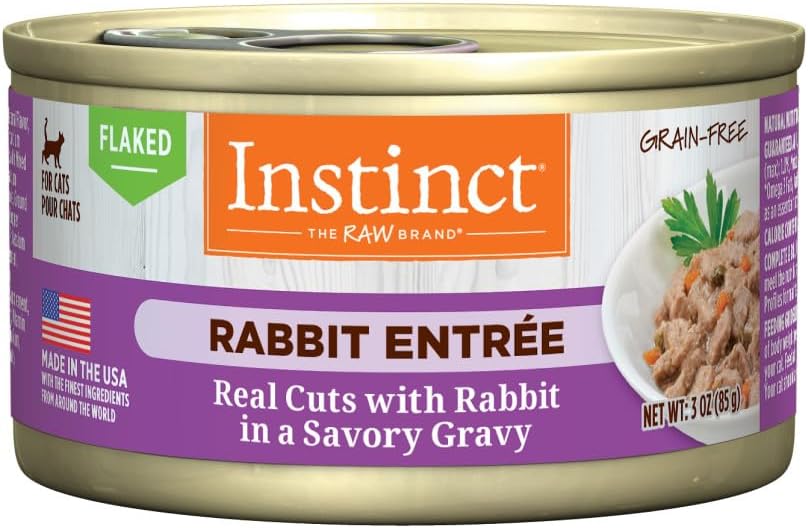 Instinct Flaked Rabbit Entrée Wet Cat Food - 3 Ounces, 24 Pack