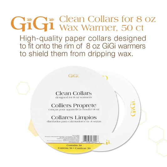 Gigi Clean Collars For Wax Warmers, Paper Protectors For 8 Oz Warmers, 50 Ct, 1-Pack