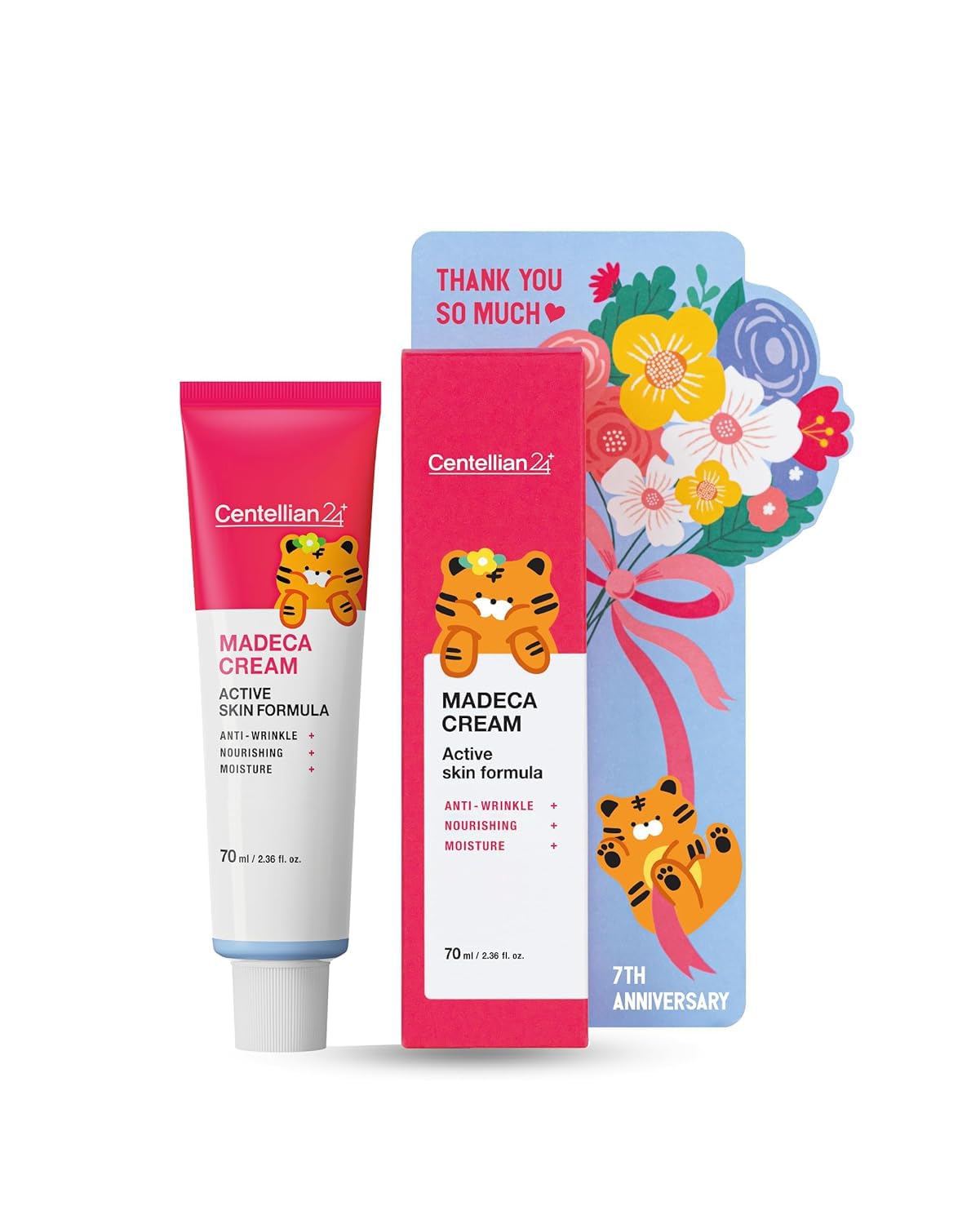 Centellian 24 Madeca Cream (Special Edition - Thank You, 2.4Fl Oz) - Centella Moisturizer For Face, Korean Skin Care. Dry, Sensitive Skin. Teca, Centella Asiatica, Madecassoside