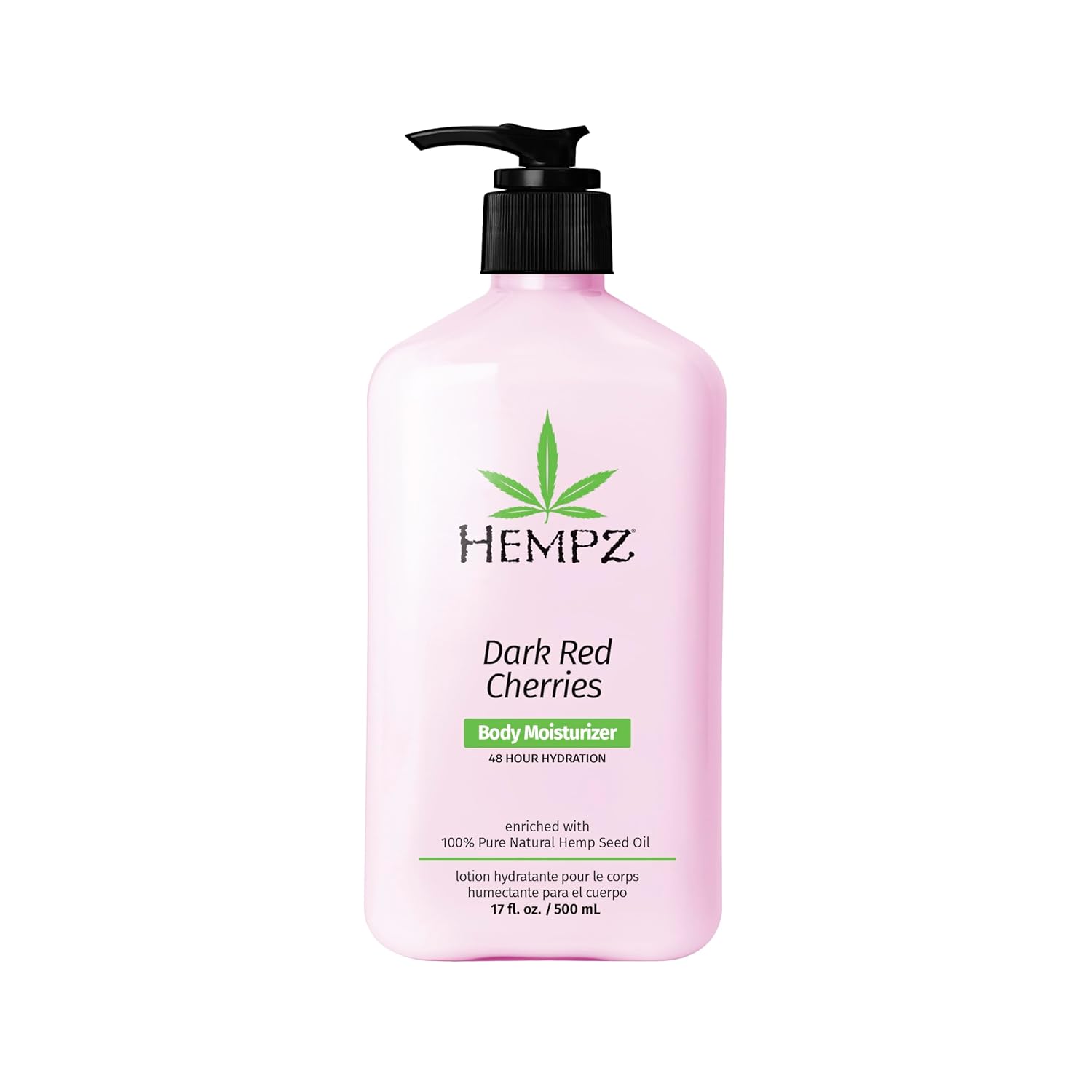 Hempz Dark Red Cherries Lotion, Ultra Hydrating Moisturizer For Body, Hands And Feet 17 Oz