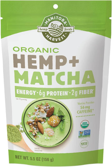 Manitoba Harvest Organic Hemp & Matcha Powder, 5.5 oz ? Energy, 6g of