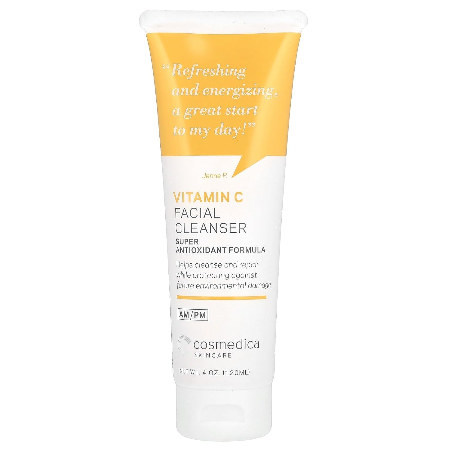 Cosmedica Skincare Vitamin C Facial Cleanser - 4 Oz, Vitamin C For Anti-Aging – Gentle Face Cleanser Refreshes And Restores Skin’S Natural Vibrance And Clarity