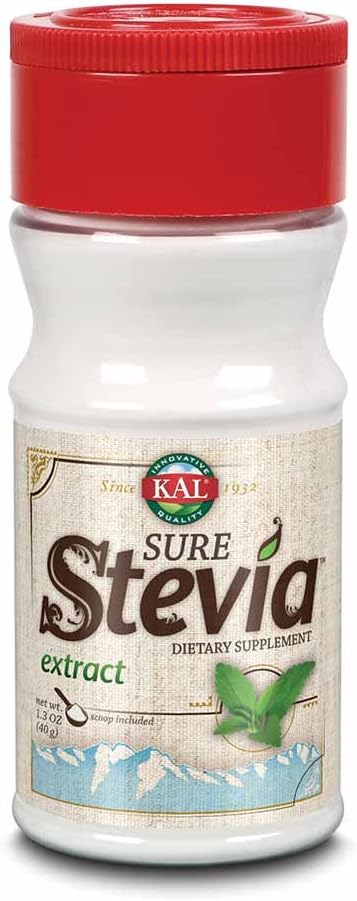 Kal® Sure Stevia Extract Powder, 1.3 Oz. | Best-Tasting, Zero Calorie, Low Glycemic | 730 Servings