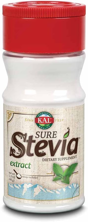 Kal® Sure Stevia Extract Powder, 1.3 Oz. | Best-Tasting, Zero Calorie, Low Glycemic | 730 Servings : Health & Household