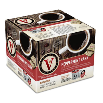 Victor Allen'S Coffee Peppermint Bark Flavored, Medium Roast, 42 Count, Single Serve Coffee Pods For Keurig K-Cup Brewers