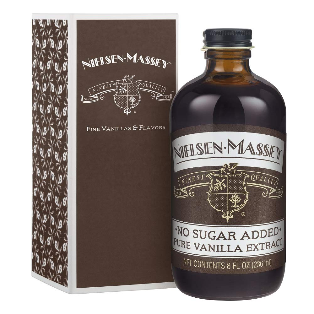 Nielsen-Massey No Sugar Added Pure Vanilla Extract For Baking And Cooking, 8 Ounce Bottle