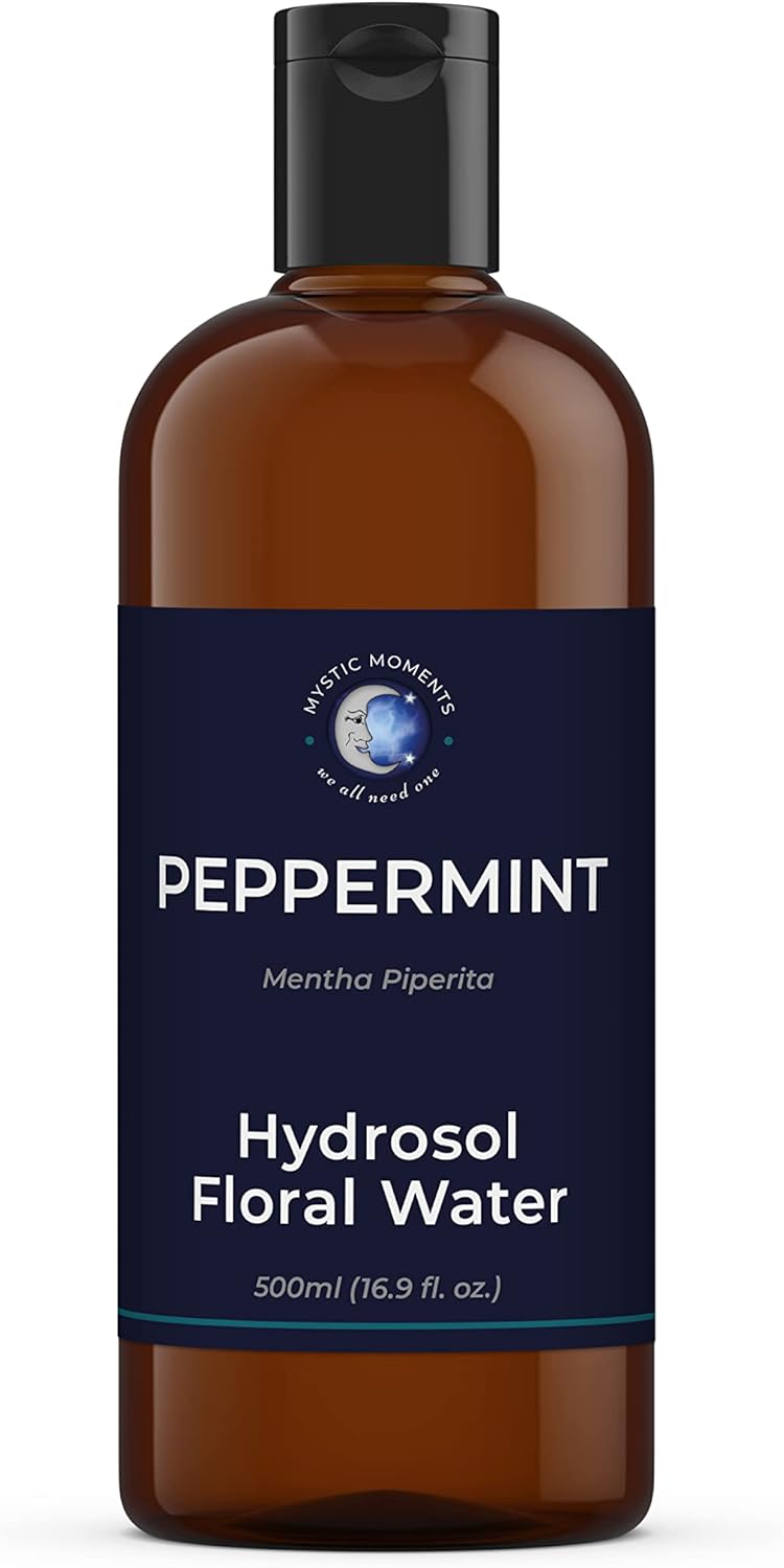 Mystic Moments | Peppermint Natural Hydrosol Floral Water 500ml | Perfect for Skin, Face, Body & Homemade Beauty Products Vegan GMO Free
