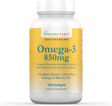 Greens First Omega-3 First - The Most Potent - Ultra-Pure Omega-3 Mari