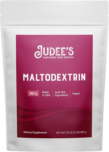 Judee'S Maltodextrin Powder 2 Lb - Just One Ingredient - Vegan And Made In Usa - Add To Sports Energy Drinks Or Protein Shakes - Gluten-Free And Nut-Free