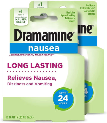 Dramamine-N Nausea, Dizziness & Vomiting, 10 Tablets (Pack Of 2)