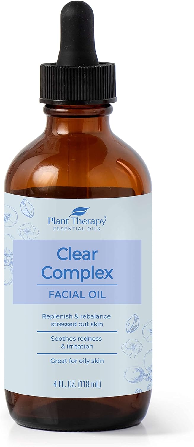 Plant Therapy Clear Complex Carrier Oil Blend 4 Oz Base For Essential Oils Or Massage (Ideal For Oily Skin)