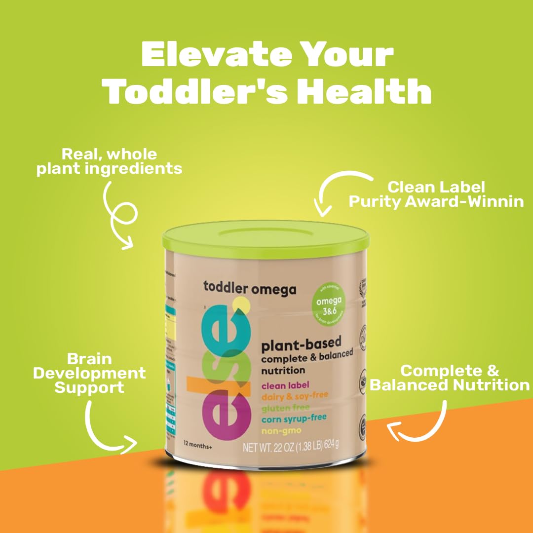 Else Omega Value Complete & Balanced Toddler Formula (12-36m) with Omega 3&6 for Brain Development,Plant-Based,Dairy Alternative,24.3 Oz, 1 Pack : Baby