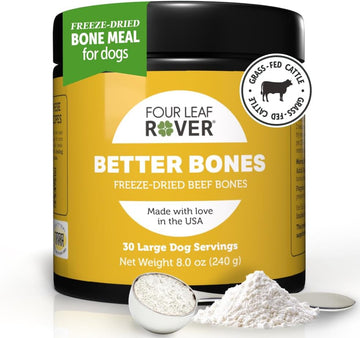 Better Bones Bone Meal For Dogs - Dog Calcium Supplement For Healthy Joints, Teeth, & Bones - From 100% Grass-Fed New Zealand Beef Bone