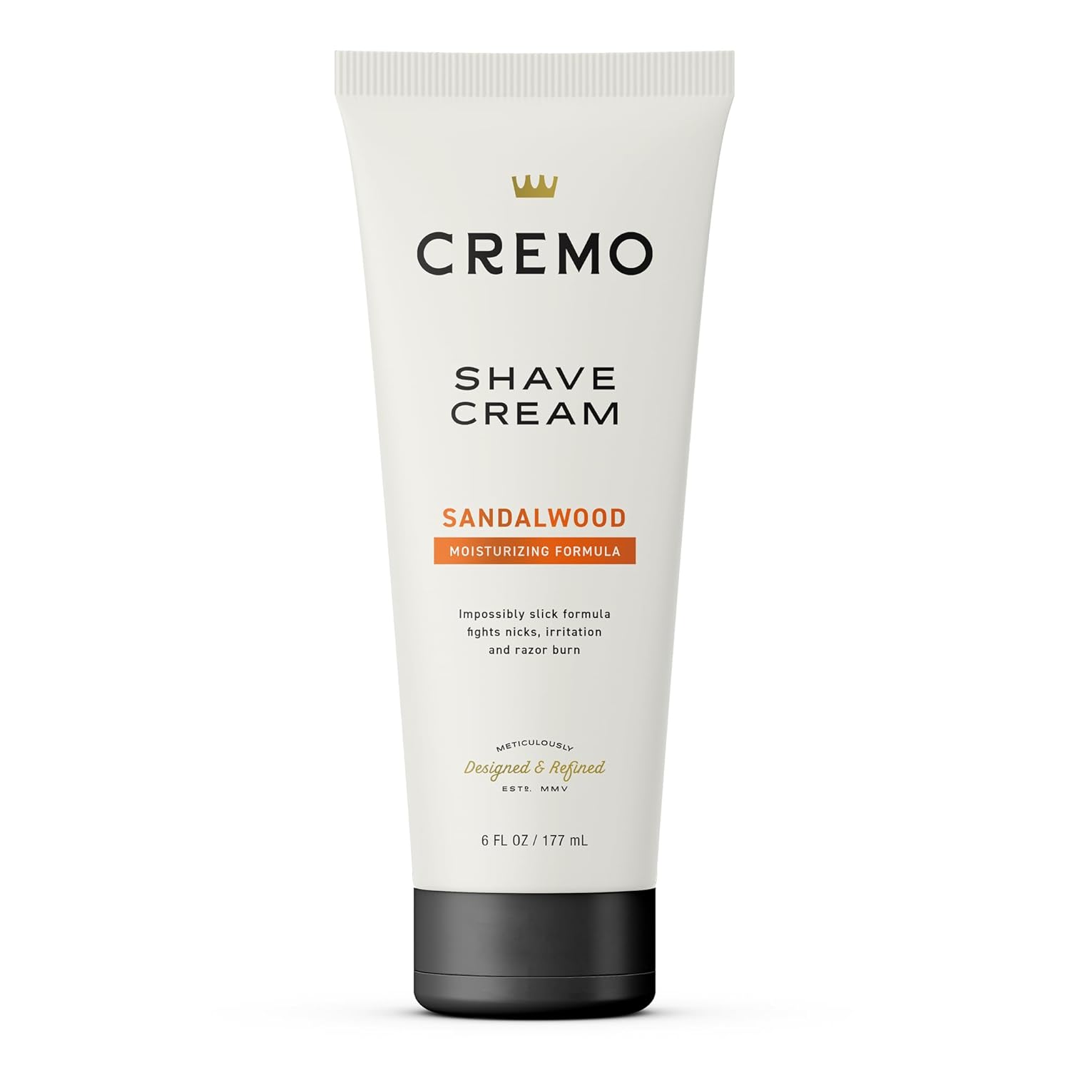 Cremo Barber Grade Sandalwood Shave Cream, Astonishingly Superior Ultra-Slick Shaving Cream For Men, Fights Nicks, Cuts And Razor Burn, 6 Fl Oz (Packaging May Vary)