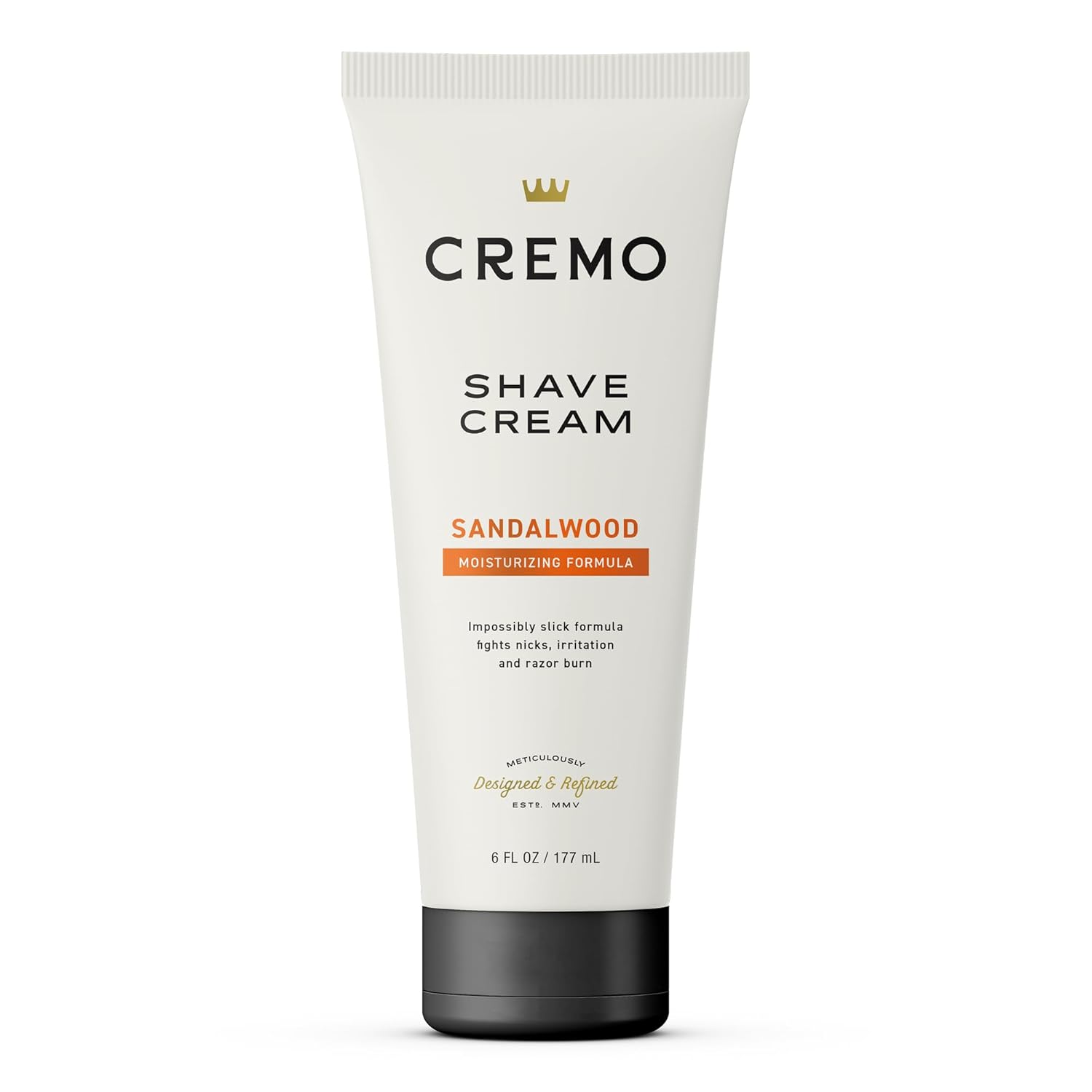 Cremo Sandalwood Shave Cream, Astonishingly Superior Ultra-Slick Shaving Cream For Men, Fights Nicks, Cuts And Razor Burn, 6 Fl Oz