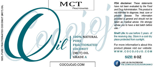 Pure Fractionated Coconut Oil - 100% Pure, Natural, Vegan, Fractionated, C8 C10 From Coconut Fruit, Not Palm - Perfect for Skin, Face, Hair, Nails, DIY, Essential Oils, Cosmetics - (8 oz)