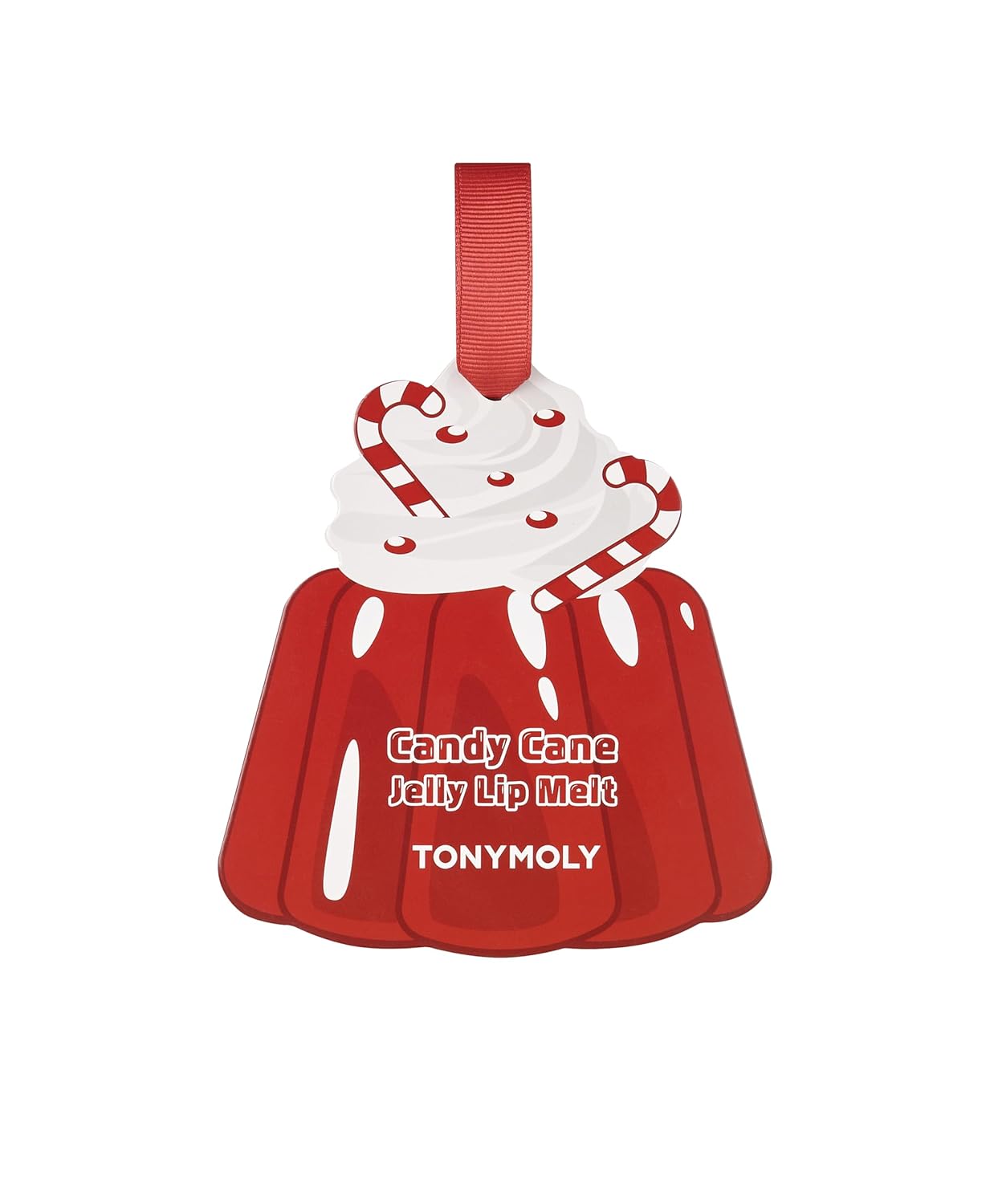 Tonymoly Candy Cane Jelly Lip Melt Ornament, Limited Edition Holiday Flavors, 9G