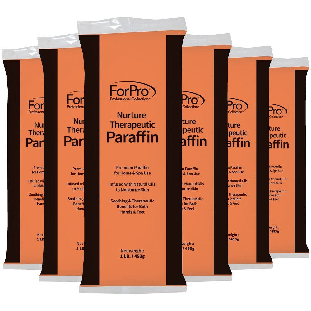 Forpro Professional Collection Nurture Paraffin Wax Refill, Lavender Fields, Six 1-Pound Paraffin Blocks, Non-Greasy, Moisturizing For Soft & Healthy Skin, 6 Lbs