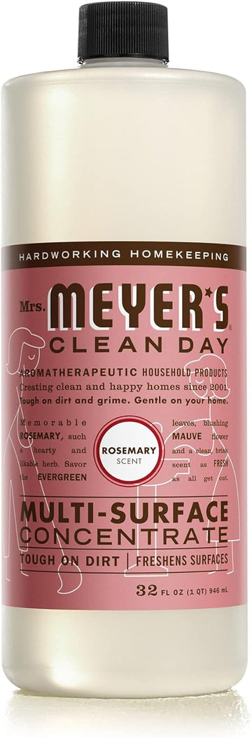 Mrs. Meyer'S Clean Day Multi-Surface Cleaner Concentrate, Use To Clean Floors, Tile, Counters, Rosemary, 32 Fl. Oz