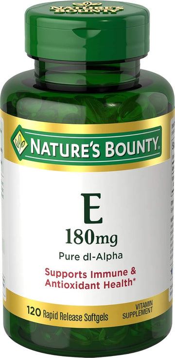 Nature'S Bounty Vitamin E Pills And Supplement Softgels, Supports Antioxidant Health, 400Iu, Multi, 180 Mg, 120 Count (Pack Of 1)