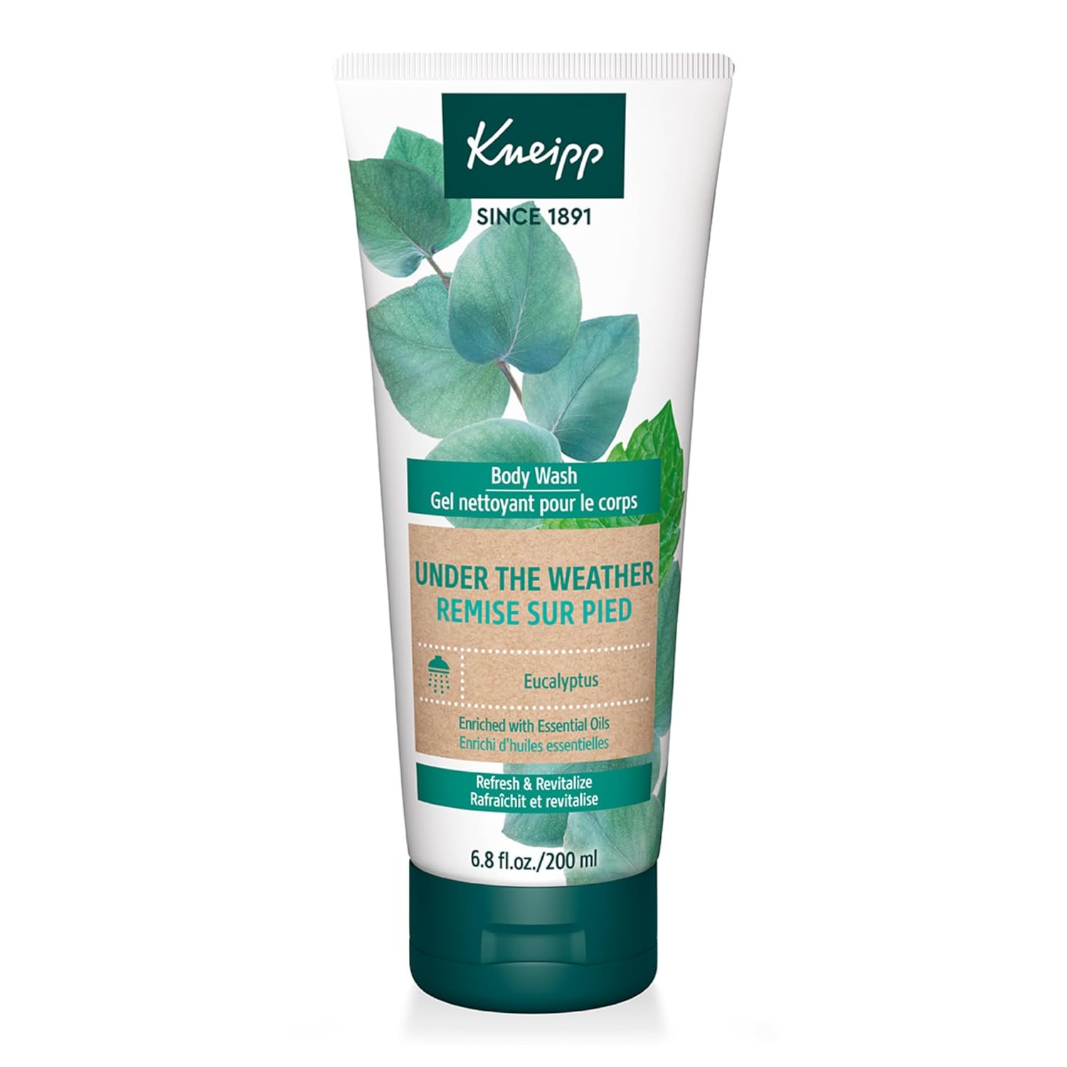 Kneipp Under The Weather Eucalyptus Body Wash - 6.76 Fl Oz - Good For Respiratory Wellness - Vegan