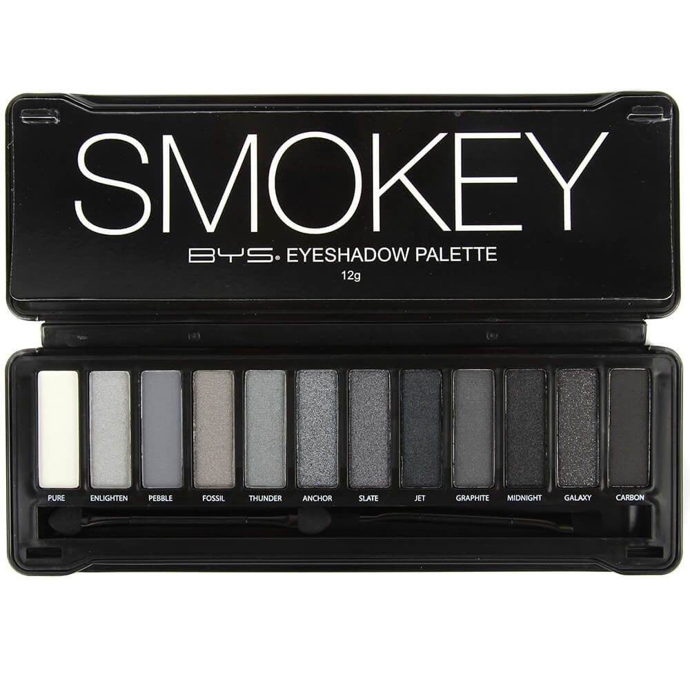 Bys 12 Color Eyeshadow Palette, Nude Smokey, 3 Ounce, 1 Count : Beauty & Personal Care