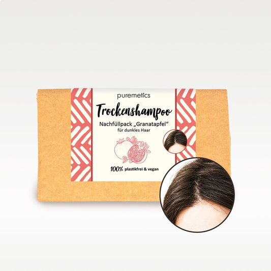 Puremetics Refill Pack: Dry Shampoo 'Pomegranate' | Dry Shampoo For Sprinkling | Dry Shampoo Without Plastic And Aerosols