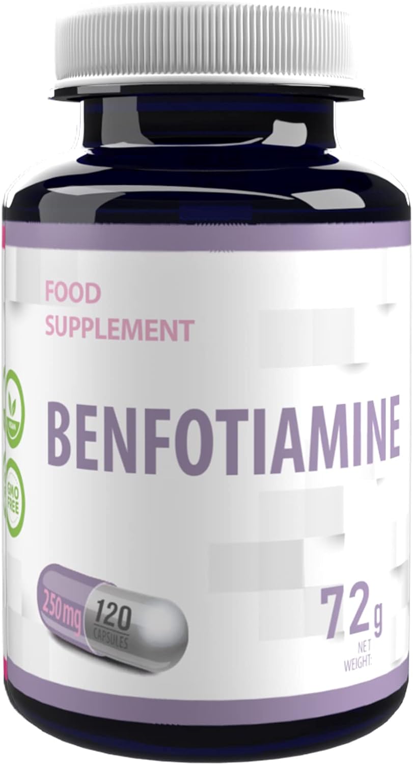 Hepatica Benfotiamine 250Mg – 120 Vegan Capsules | High-Strength Vitamin B1 | 3Rd Party Lab Tested | Gluten-Free, Non-Gmo