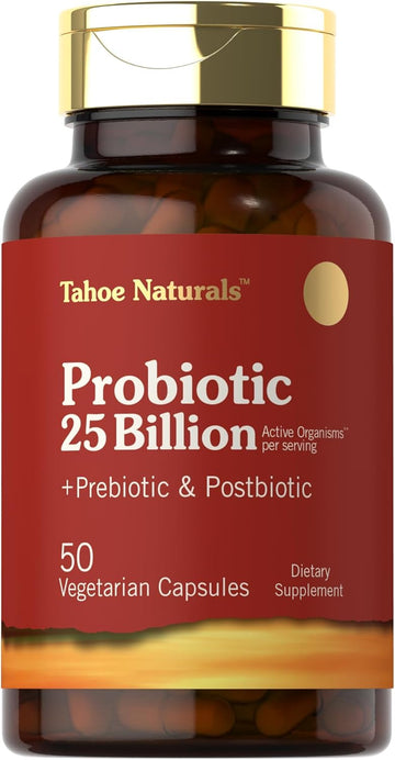 Carlyle Prebiotic, Probiotic & Postbiotic | 25 Billion Cfu | 50 Powder Pills | Men And Women'S Digestive Health | Vegetarian And Non-Gmo Supplement